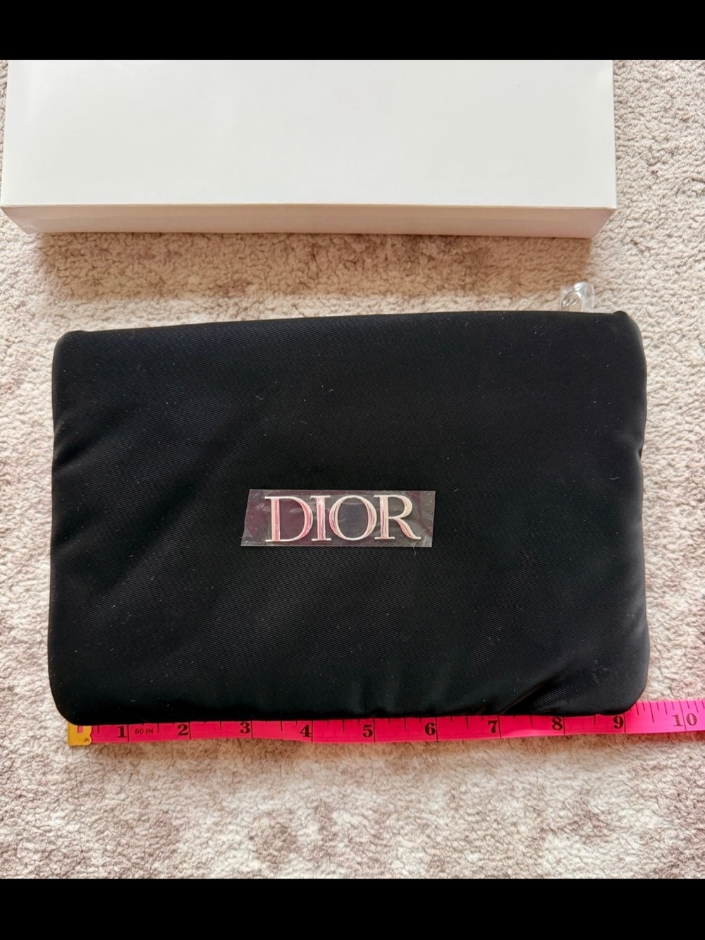 Ultra lux Dior Metal Embossed Rare Ultra Soft velvety black M-L Trousseau Bag - Picture 15 of 17